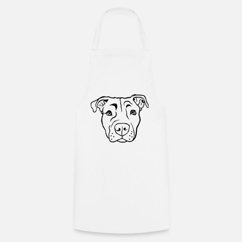 Stafford Terrier - Cooking Apron - white