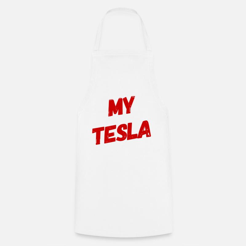 My Tesla - Cooking Apron - white