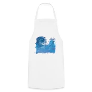 Wave Graphics - Cooking Apron - white - Front - AI Model Male 185 dark (185cm)