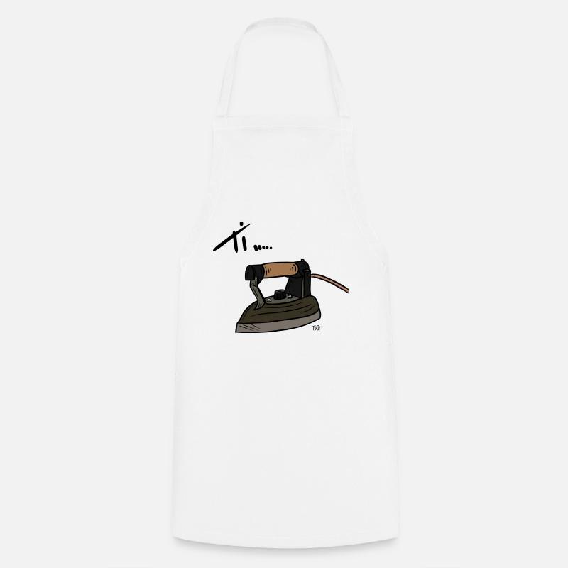 YOU..... IRONING - Cooking Apron - white