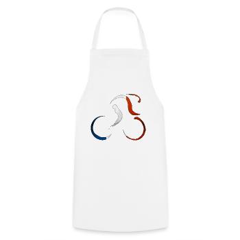 Bicycling bike adrenaline bike cycling - Cooking Apron - white - Front - AI Model Male 185 dark (185cm)