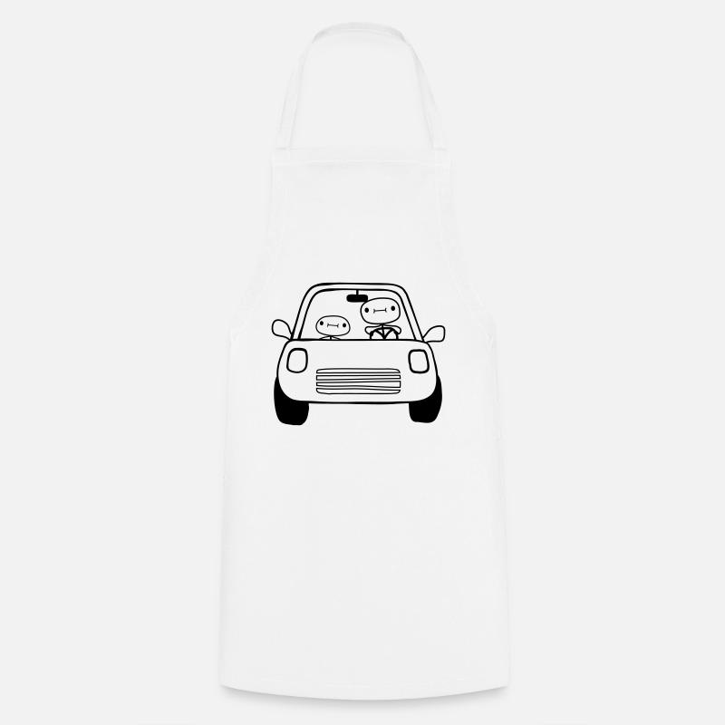 Papa Enfant Voiture - Tablier de cuisine - blanc