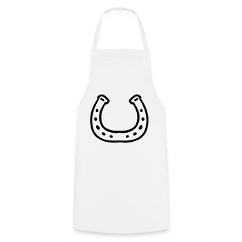Horseshoe Lucky Charm Lucky Mushroom - Cooking Apron - white - Front - AI Model Male 185 dark (185cm)
