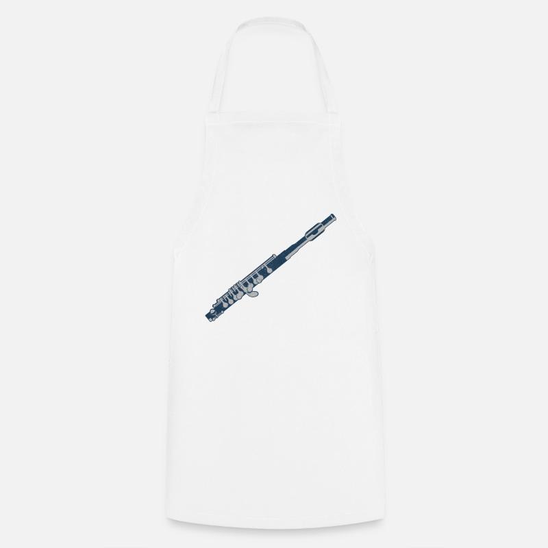 Transverse flute - Cooking Apron - white