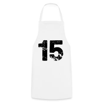 15 - Tablier de cuisine - blanc - Devant - AI Model Male 185 dark (185cm)