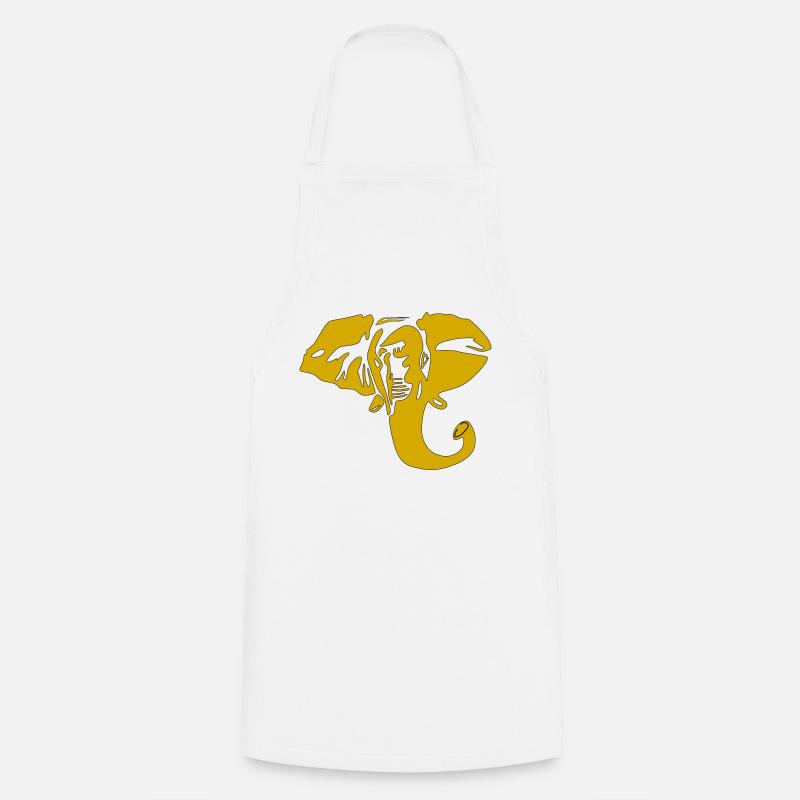 éléphant - Tablier de cuisine - blanc