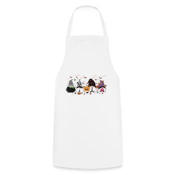 Tis the Season, Halloween Gnomes, Thanksgiving Gif - Cooking Apron - white - Front - AI Model Male 185 dark (185cm)