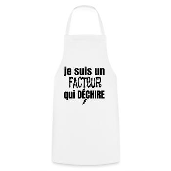 facteur qui déchire - Tablier de cuisine - blanc - Devant - AI Model Male 185 dark (185cm)
