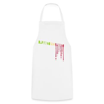 Planète sur le devis de profit - Tablier de cuisine - blanc - Devant - AI Model Male 185 dark (185cm)