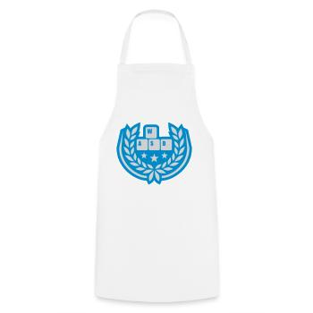 WASD laurel couronne étoile armoiries - Tablier de cuisine - blanc - Devant - AI Model Male 185 dark (185cm)