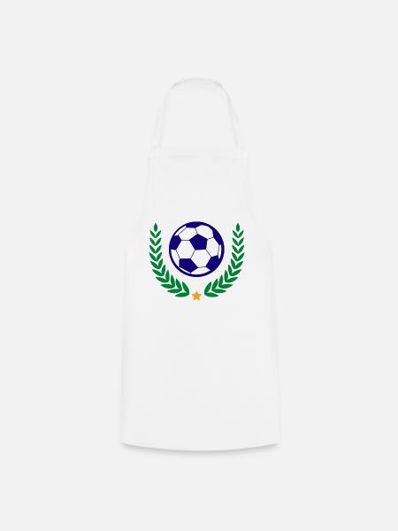 Fußball Soccer - Kochschürze - Weiß
