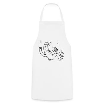 Chicken Fall - Cooking Apron - white - Front - AI Model Male 185 dark (185cm)
