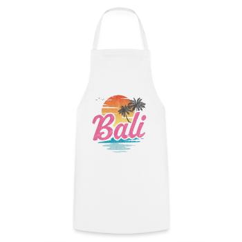 Plage de Bali - Tablier de cuisine - blanc - Devant - AI Model Male 185 dark (185cm)