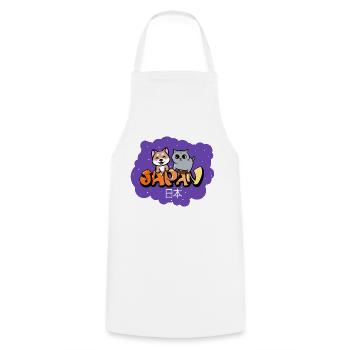 Mimi, the animal maniac - Cooking Apron - white - Front - AI Model Male 185 dark (185cm)