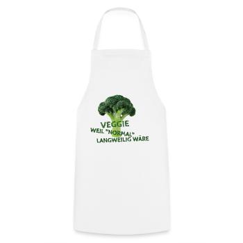 Veggie-weil "normal" langweilig wäre 2.0 - Kochschürze - Weiß - Vorne - AI Model Male 185 dark (185cm)