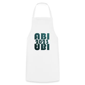 ABI 2023 abschluss - Kochschürze - Weiß - Vorne - AI Model Male 185 dark (185cm)