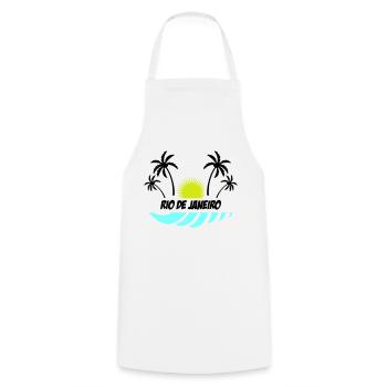 Rio de Janeiro - Cooking Apron - white - Front - AI Model Male 185 dark (185cm)
