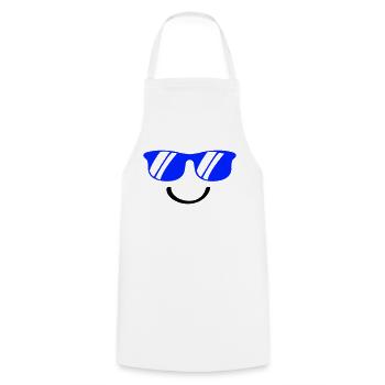 smile - Kochschürze - Weiß - Vorne - AI Model Male 185 dark (185cm)