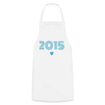 Born in 2015 boy - Cooking Apron - white - Front - AI Model Male 185 dark (185cm)
