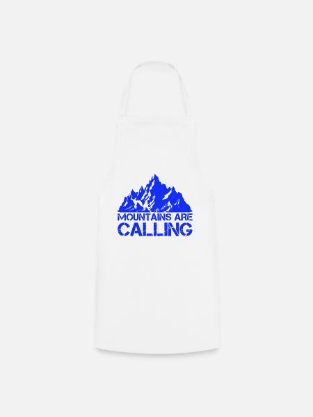 mountains are calling - Kochschürze - Weiß