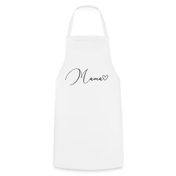 Police de maman - Tablier de cuisine - blanc - Devant - AI Model Male 185 dark (185cm)