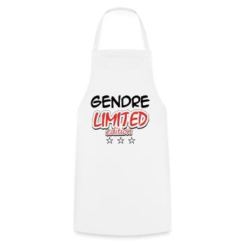 GENDRE LIMITED EDITION - Tablier de cuisine - blanc - Devant - AI Model Male 185 dark (185cm)