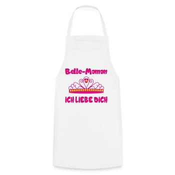 Belle Maman ich liebe dich - Tablier de cuisine - blanc - Devant - AI Model Male 185 dark (185cm)