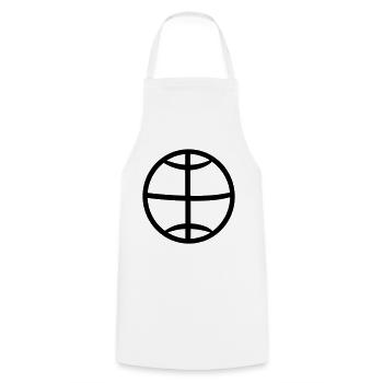 Ballon de basket - Tablier de cuisine - blanc - Devant - AI Model Male 185 dark (185cm)