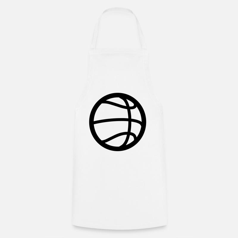 Ballon de basket - Tablier de cuisine - blanc