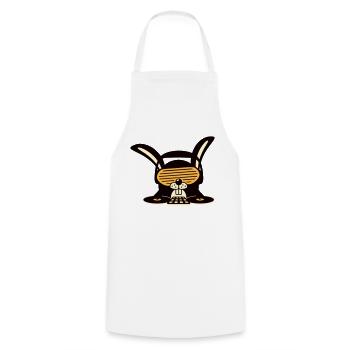 Lustiger Süßer DJ Party Hase Kaninchen Tier Club - Kochschürze - Weiß - Vorne - AI Model Male 185 dark (185cm)