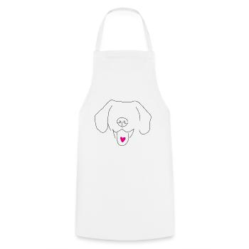 Woof - Cooking Apron - white - Front - AI Model Male 185 dark (185cm)