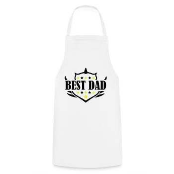 best dad - Kochschürze - Weiß - Vorne - AI Model Male 185 dark (185cm)