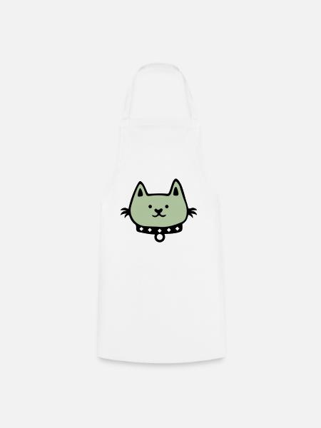 cat comic - Kochschürze - Weiß
