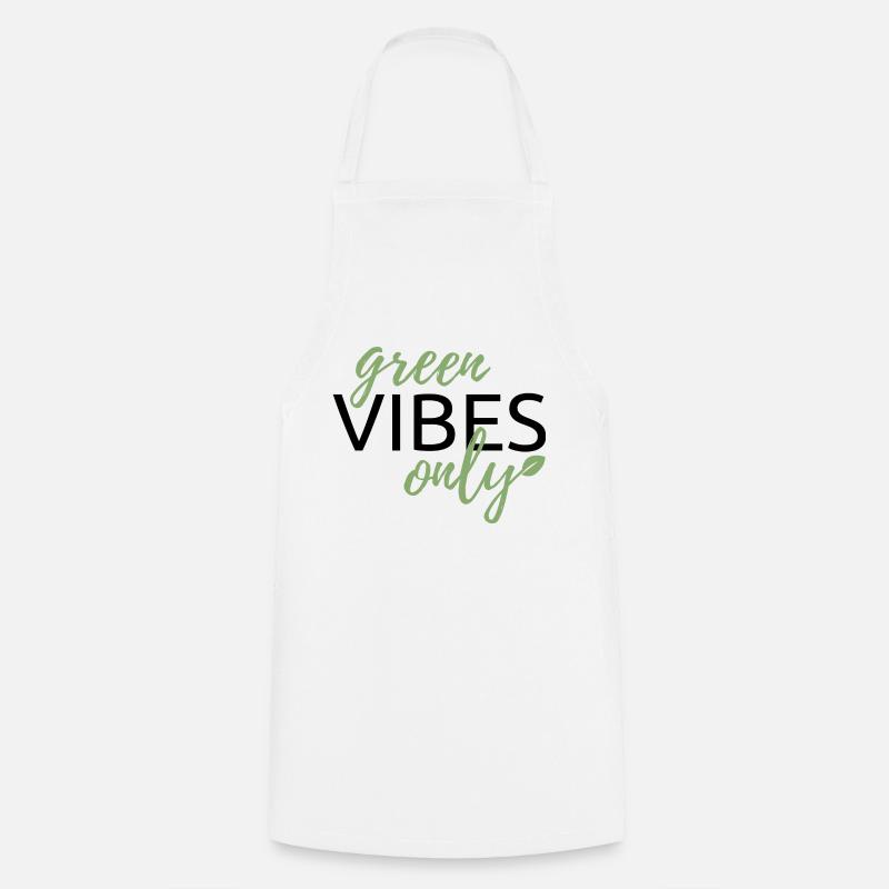 green vibes only - Cooking Apron - white