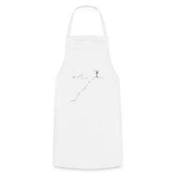 Gelassener Berg-Sonnenaufgang Mountain Sunrise - Kochschürze - Weiß - Vorne - AI Model Male 185 dark (185cm)
