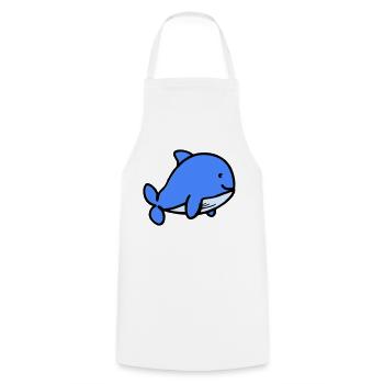 Baby Whale Comic - Cooking Apron - white - Front - AI Model Male 185 dark (185cm)
