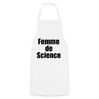 Femme de science - Tablier de cuisine - blanc - Devant - AI Model Male 185 dark (185cm)