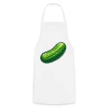 Curved pickle - Cooking Apron - white - Front - AI Model Male 185 dark (185cm)