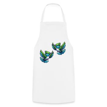 Colibri Oiseau 2 - Tablier de cuisine - blanc - Devant - AI Model Male 185 dark (185cm)