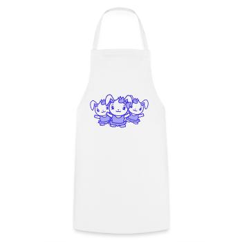 3 Bunnies Girls Pretty Girls Women Bunny Small - Cooking Apron - white - Front - AI Model Male 185 dark (185cm)