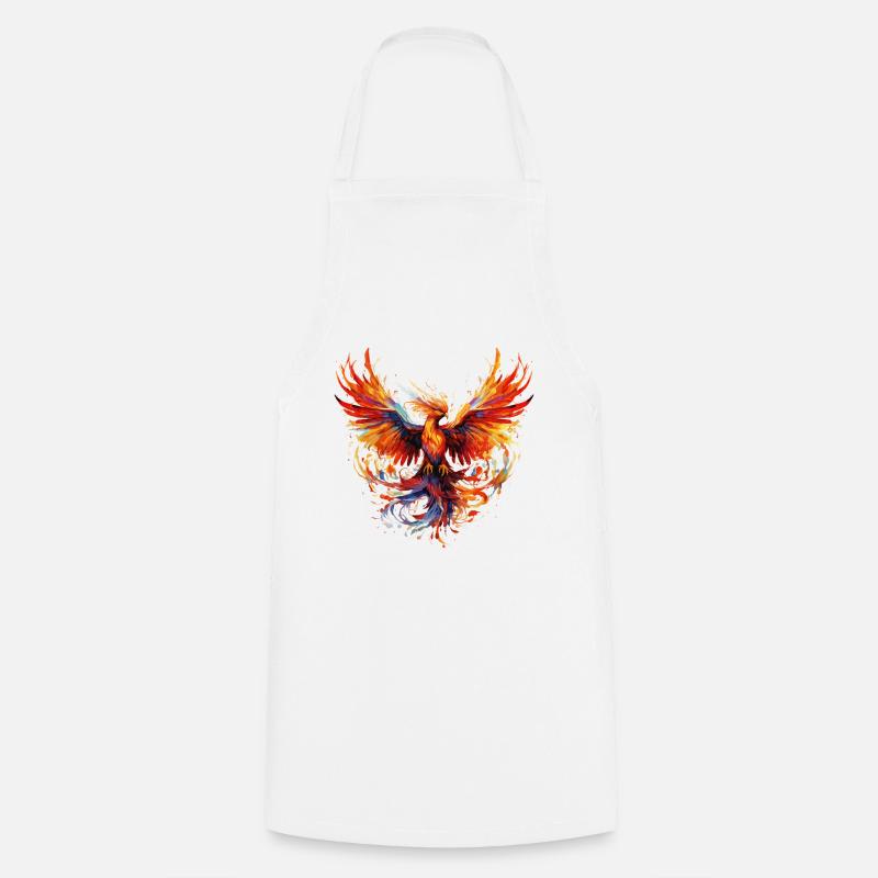 Phoenix Phoenix Fire Flames Bird Mythology - Cooking Apron - white