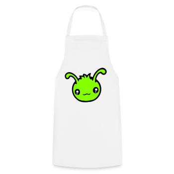 Chenille Alien Mignon Petit Monstre Sourire Heureux - Tablier de cuisine - blanc - Devant - AI Model Male 185 dark (185cm)