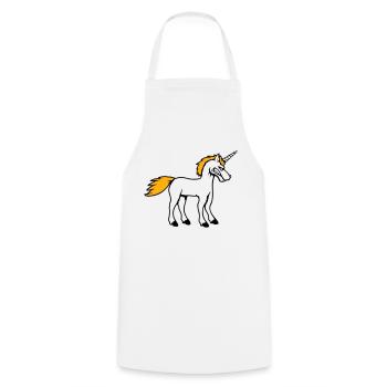 Unicorn Evil Angry Attack Teeth Grinding Sour - Cooking Apron - white - Front - AI Model Male 185 dark (185cm)