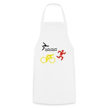 Triathlon - Tablier de cuisine - blanc - Devant - AI Model Male 185 dark (185cm)