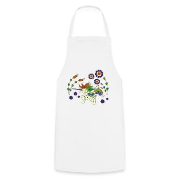 Svensk Enhörning - Swedish Unicorn - Cooking Apron - white - Front - AI Model Male 185 dark (185cm)