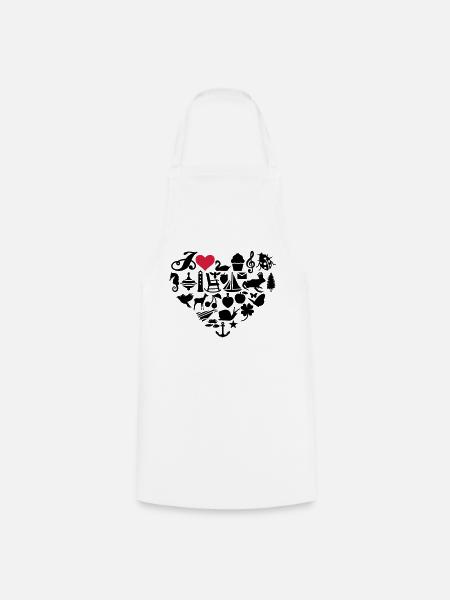 J'adore - Tablier de cuisine - blanc