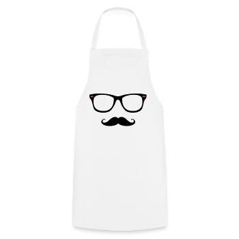 I love moustache hype - Tablier de cuisine - blanc - Devant - AI Model Male 185 dark (185cm)