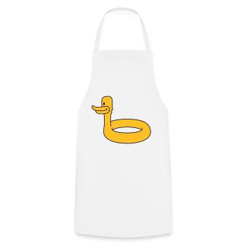 Duck Swimming Ring - Cooking Apron - white - Front - AI Model Male 185 dark (185cm)