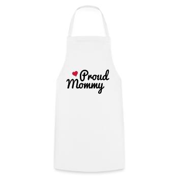 Proud Mommy - Tablier de cuisine - blanc - Devant - AI Model Male 185 dark (185cm)