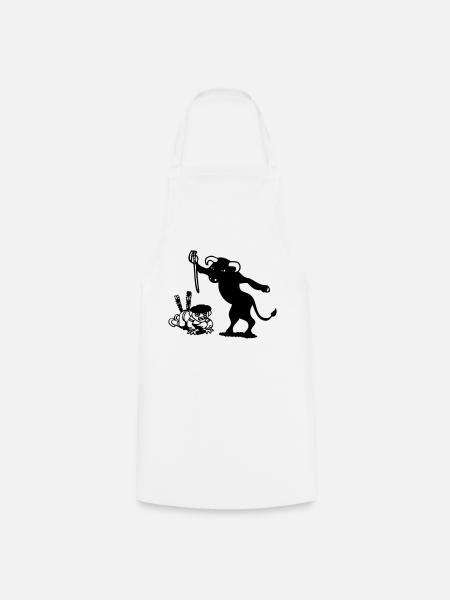 corrida humour noir cynique taureau matador - Tablier de cuisine - blanc